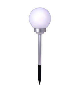 Ball LED 25cm Solar Outdoor Spike White Dawn to Dusk Sensor 9000-10000K IP44-1