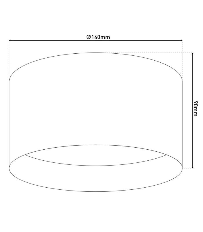 Trios LED Surface Mounted Downlight Black 2900K-4