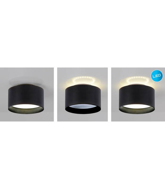 Trios LED Surface Mounted Downlight Black 2900K-5