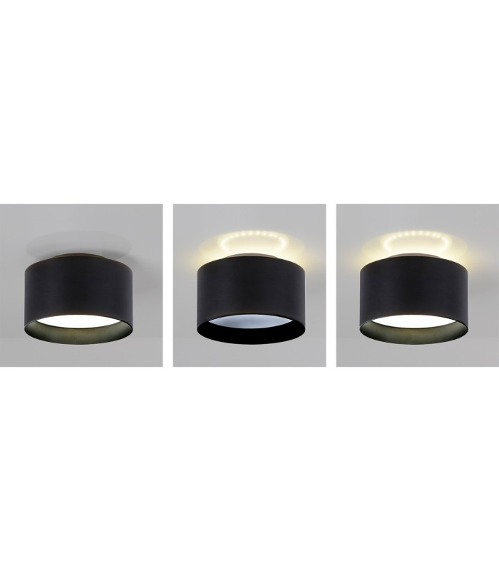 Trios LED Surface Mounted Downlight Black 2900K-6