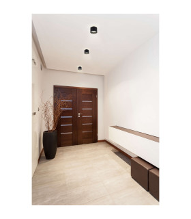 Trios LED 10cm Surface Mounted Downlight Black 2800K-2