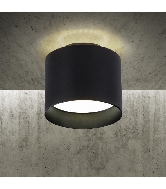 Trios LED 10cm Surface Mounted Downlight Black 2800K-3
