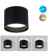 Trios LED 10cm Surface Mounted Downlight Black 2800K-8