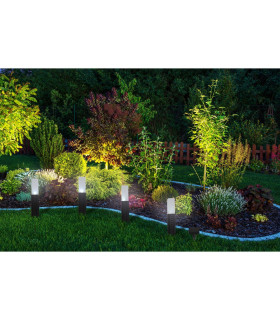 Merle LED Solar Outdoor Spike Black Dawn to Dusk Sensor 8000-10000K IP44-2