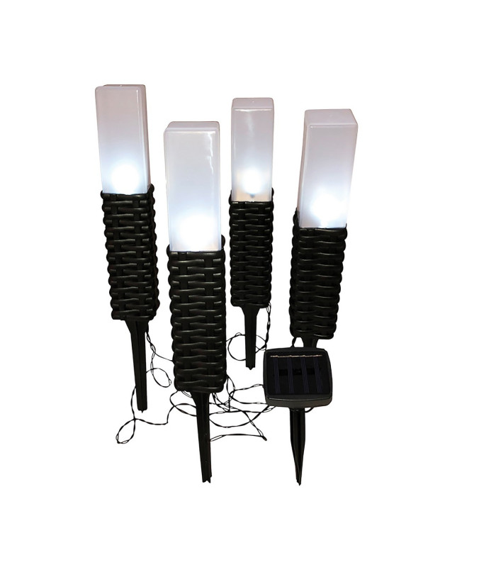 Merle LED Solar Outdoor Spike Black Dawn to Dusk Sensor 8000-10000K IP44-6