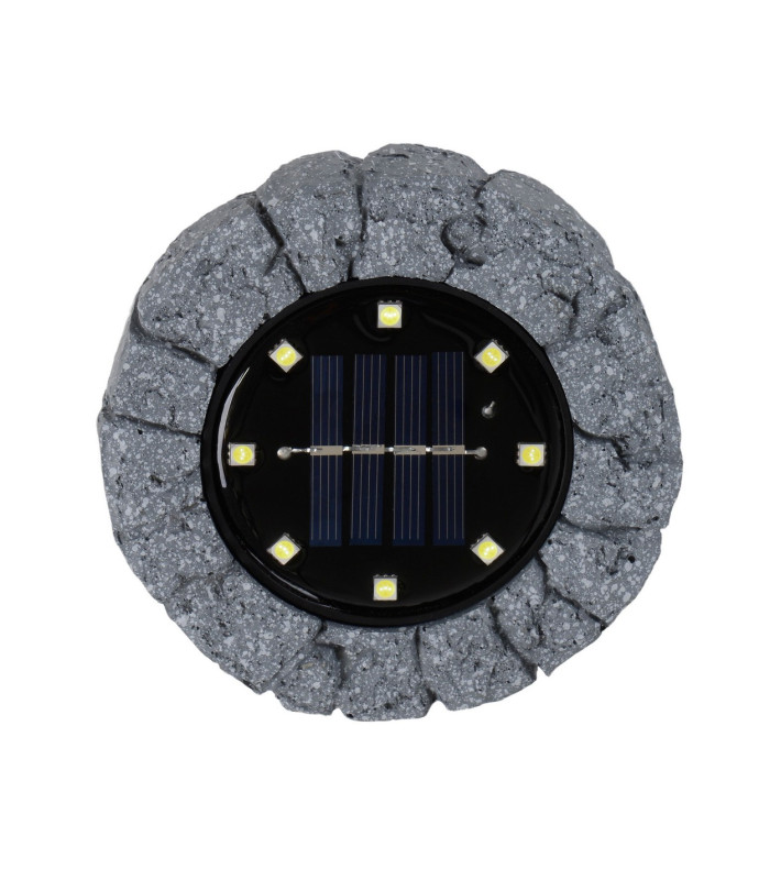 Kian Set of 4 LED Solar Outdoor Spike Grey Dawn to Dusk Sensor 8000K IP44-5