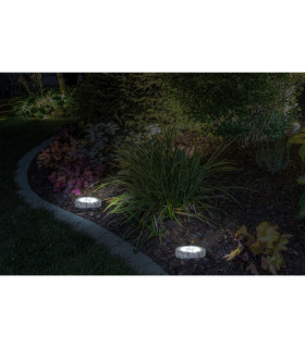 Kian Set of 3 LED Solar Outdoor Lighting Grey Dawn to Dusk Sensor 9000K IP44-2