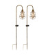 Gitti Set of 2 LED Solar Outdoor Spike Old Brass Dawn to Dusk Sensor 3000K IP44-1