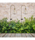 Gitti Set of 2 LED Solar Outdoor Spike Old Brass Dawn to Dusk Sensor 3000K IP44-2