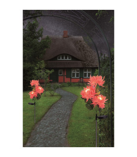 Blume LED Solar Outdoor Spike Rosé/Salmon IP44-2
