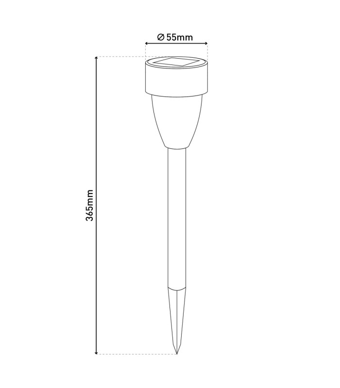 Cyral Set of 6 LED Solar Outdoor Spike Steel-Blank Dawn to Dusk Sensor 3000K IP44-7