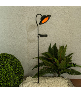 Bowler LED Solar Outdoor Spike Black Dawn to Dusk Sensor 3800-4200K IP44-2