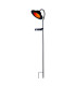 Bowler LED Solar Outdoor Spike Black Dawn to Dusk Sensor 3800-4200K IP44-5
