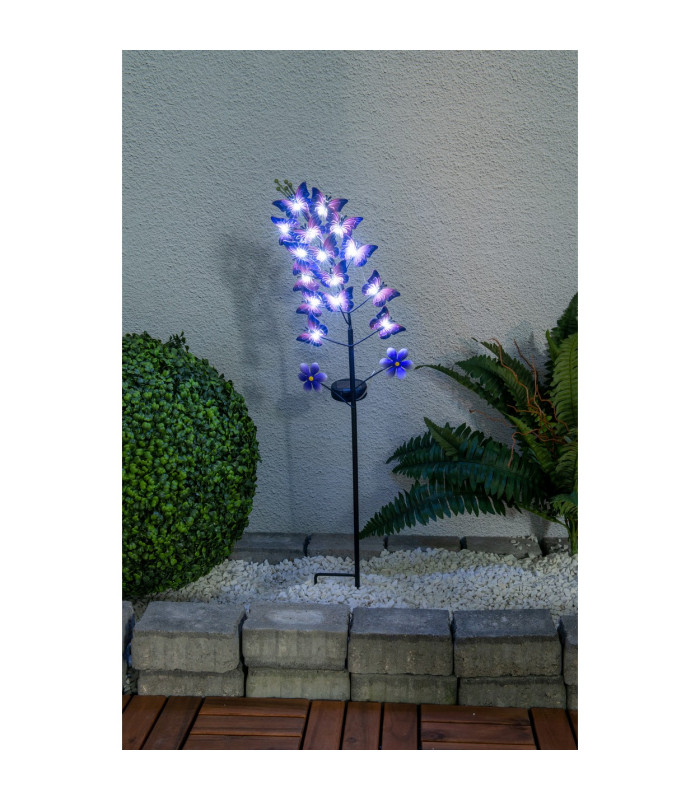 Viola LED Solar Outdoor Spike Violet Dawn to Dusk Sensor 5800-6500K IP44-2