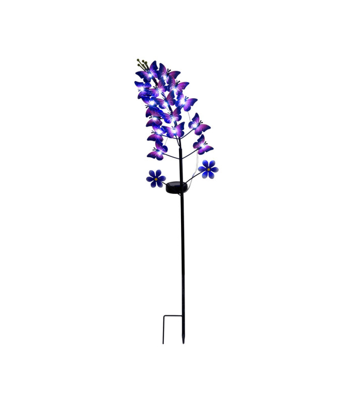 Viola LED Solar Outdoor Spike Violet Dawn to Dusk Sensor 5800-6500K IP44-5