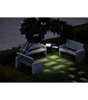 Paco Solar Outdoor Spike Black PIR + Dusk to Dawn Sensor 6500K IP65-2