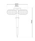 Paco Solar Outdoor Spike Black PIR + Dusk to Dawn Sensor 6500K IP65-4
