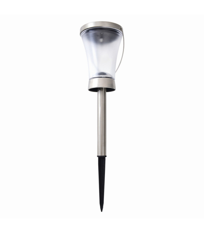 Veronica Set of 8 LED Solar Outdoor Spike Steel-Blank Dawn to Dusk Sensor IP44-8