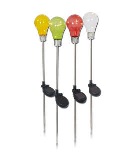 Glühbirne Set of 4 LED Solar Outdoor Lighting Multi Colour Dawn to Dusk Sensor 3000K IP44-1