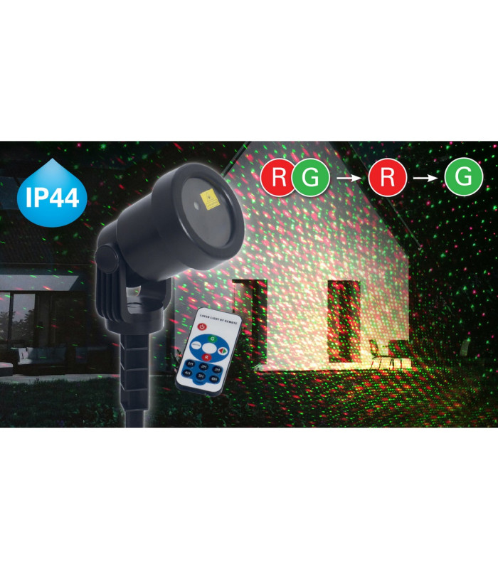 Projektor LED Black IP44 Remote Control-1