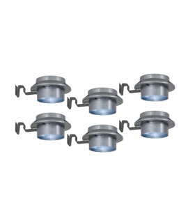 Mistra Set of 6 LED Solar Outdoor Lighting Grey Dawn to Dusk Sensor IP44-1