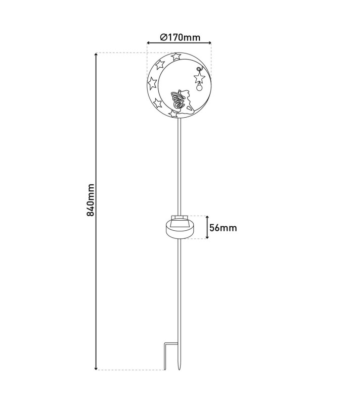 Elfe Solar Outdoor Lighting Brown IP44-7