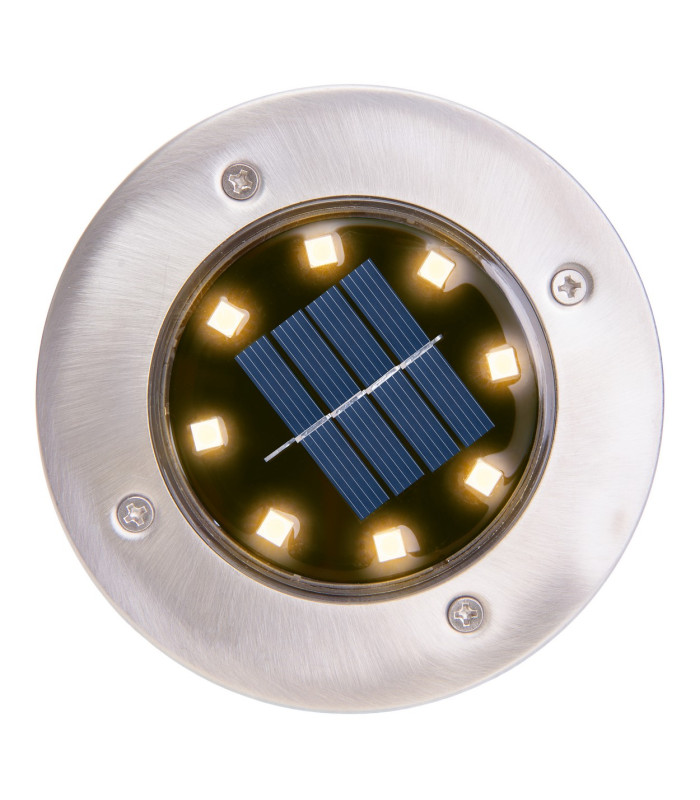 Kian Set of 6 LED Solar Outdoor Spike Steel-Blank Dawn to Dusk Sensor 2500-3200K IP44-10