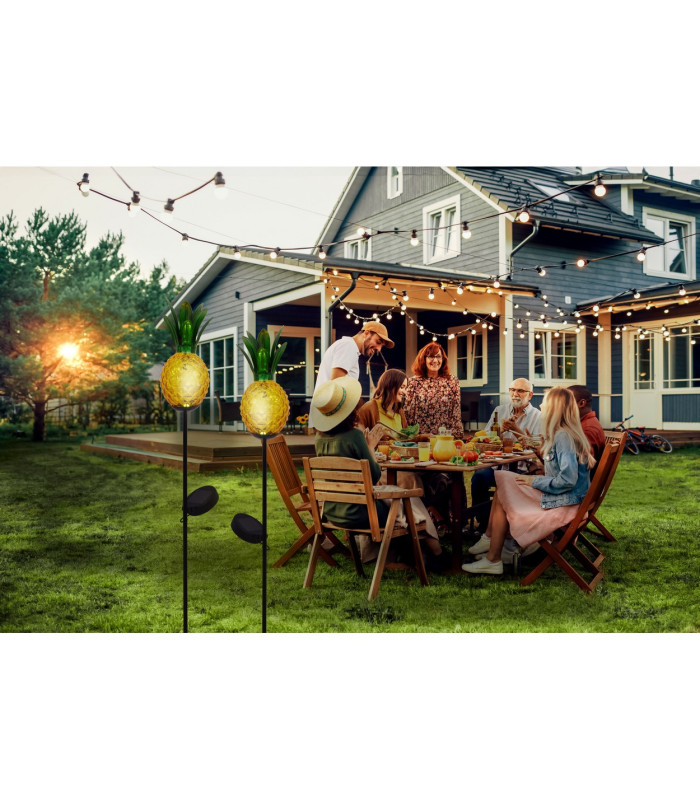 Ananas LED Solar Outdoor Spike Orange IP44-4