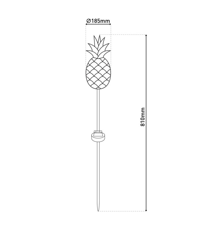 Ananas LED Solar Outdoor Spike Orange IP44-5