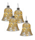 Glocke Set of 4 LED Gold Battery Powered-1