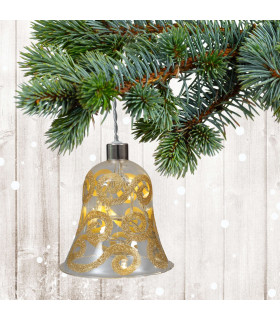 Glocke Set of 4 LED Gold Battery Powered-2