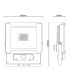 Radia LED Outdoor Flood Light Black PIR Motion Sensor 6500K IP54-3