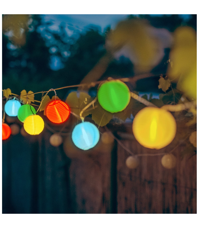 Papierballon LED Solar Multi Colour Dawn to Dusk Sensor 3000K IP44-3