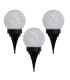 Crackle Set of 3 LED Solar Outdoor Spike White IP44-1