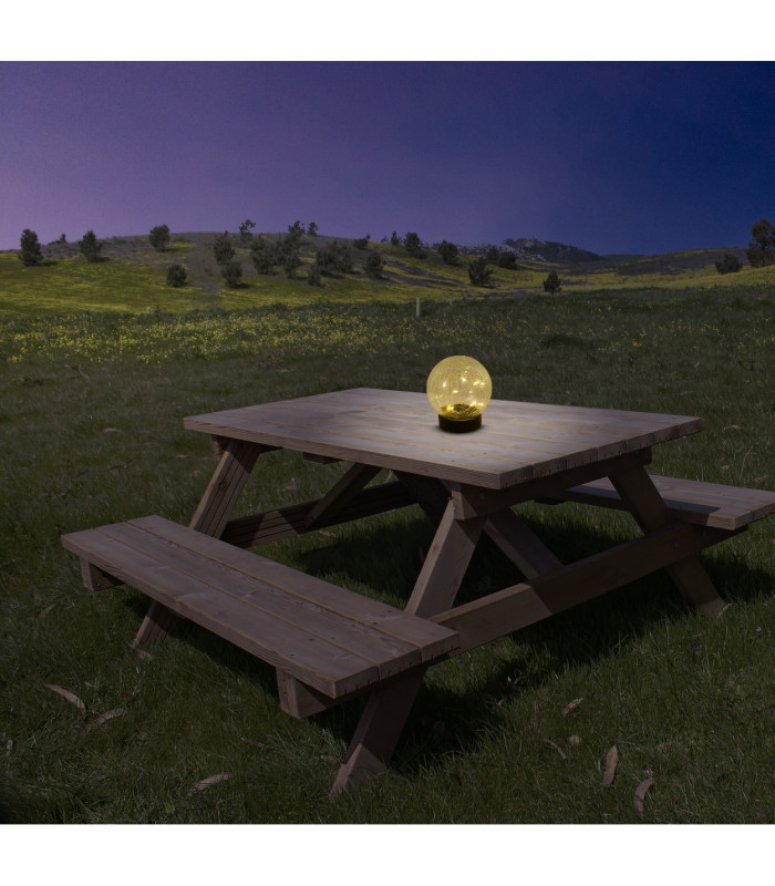 Crackle Set of 3 LED Solar Outdoor Spike White IP44-4