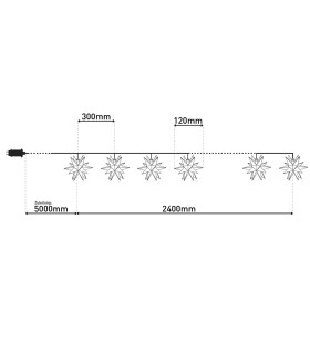 3D-Sterne LED Gold 2800K IP44-2