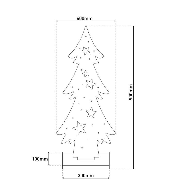 Tannenbaum LED Small Nature Battery Powered 2800K IP44 Timer Function-3