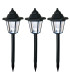 Arona Set of 3 LED Solar Outdoor Spike Black Dawn to Dusk Sensor 7000K IP44-1