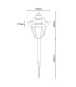 Arona Set of 3 LED Solar Outdoor Spike Black Dawn to Dusk Sensor 7000K IP44-5
