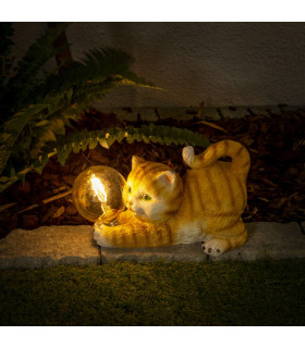 Katze LED Solar Outdoor Lighting Brown Dawn to Dusk Sensor 3000K IP44-2