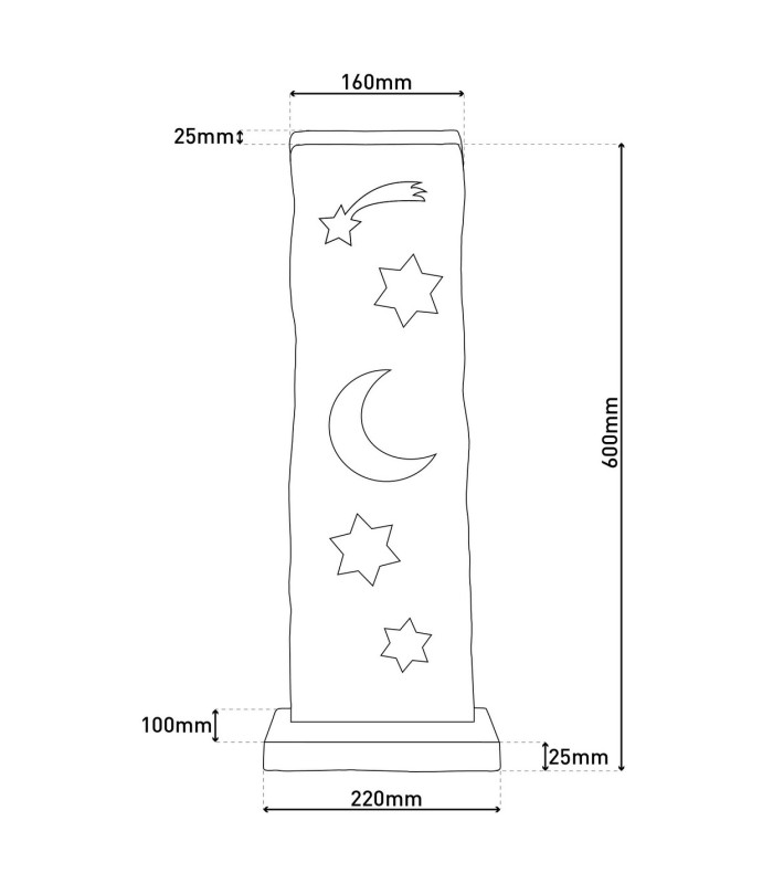 Mond/Sterne LED Nature Battery Powered 2800K IP44 Timer Function-4
