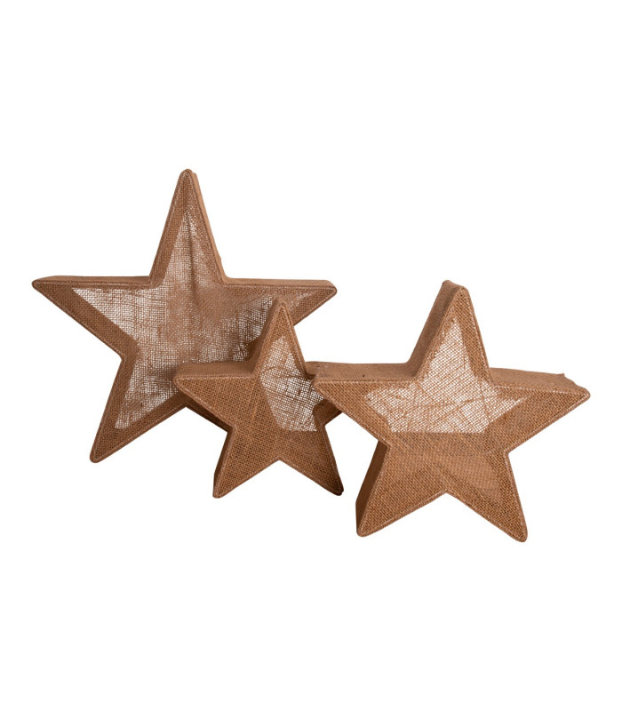 Weihnachtsstern Set of 3 LED Brown 3000K IP44-1