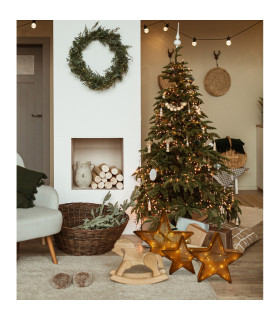 Weihnachtsstern Set of 3 LED Brown 3000K IP44-2