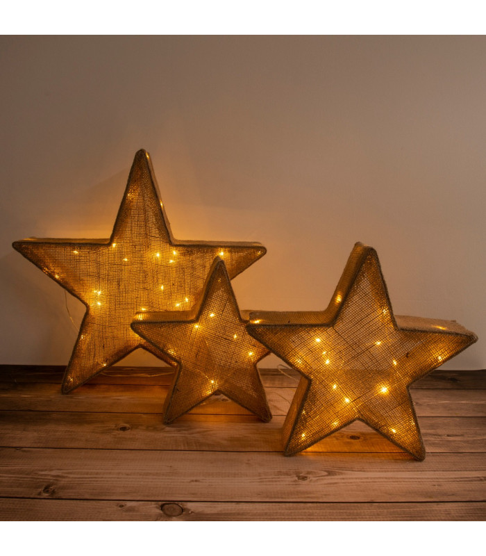 Weihnachtsstern Set of 3 LED Brown 3000K IP44-6