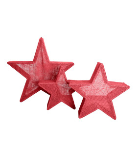 Weihnachtsstern Set of 3 LED Red 3000K IP44-1