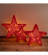 Weihnachtsstern Set of 3 LED Red 3000K IP44-6