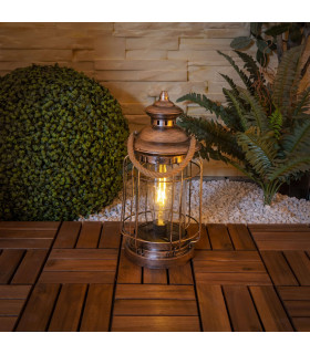 Bruno LED Solar Outdoor Lighting Copper Dawn to Dusk Sensor 3200K IP44-2