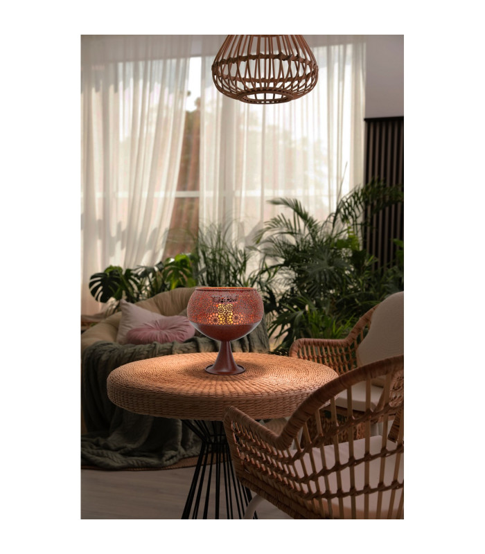 Rome LED 25cm Solar Outdoor Lighting Rust Dawn to Dusk Sensor 3500K IP44-5