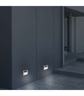 Leon Set of 4 LED Solar Outdoor Lighting Steel-Blank Dawn to Dusk Sensor IP44-2