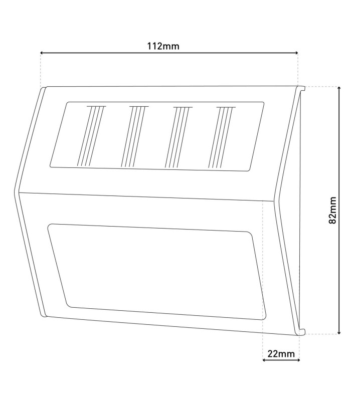 Leon Set of 4 LED Solar Outdoor Lighting Steel-Blank Dawn to Dusk Sensor IP44-5